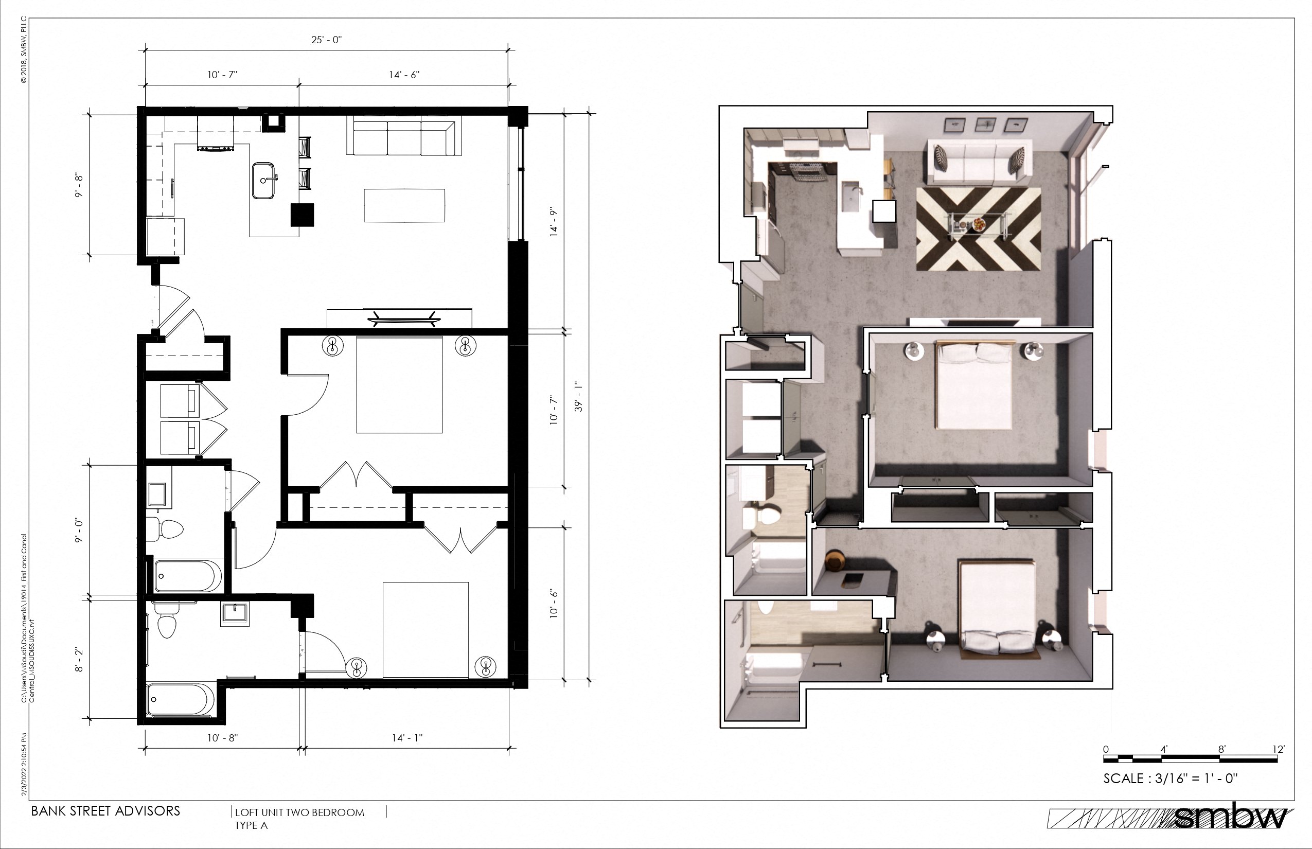 2nd and 3rd floor plans of a house