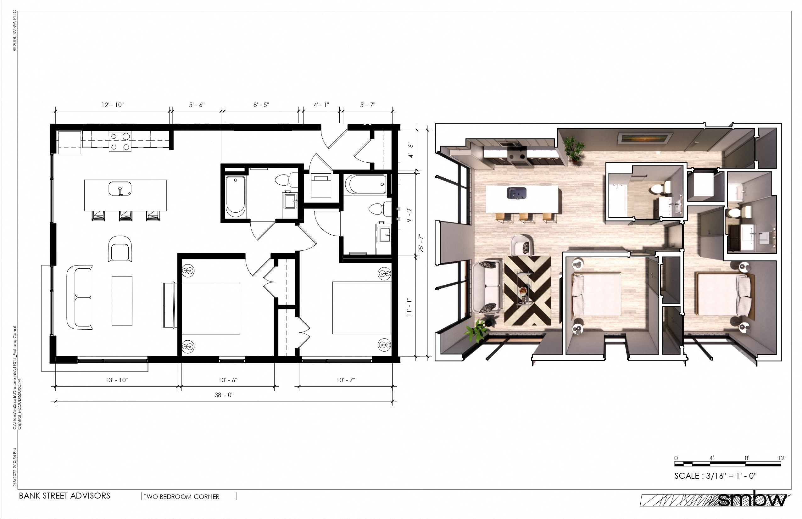 floor plan of the renovated home