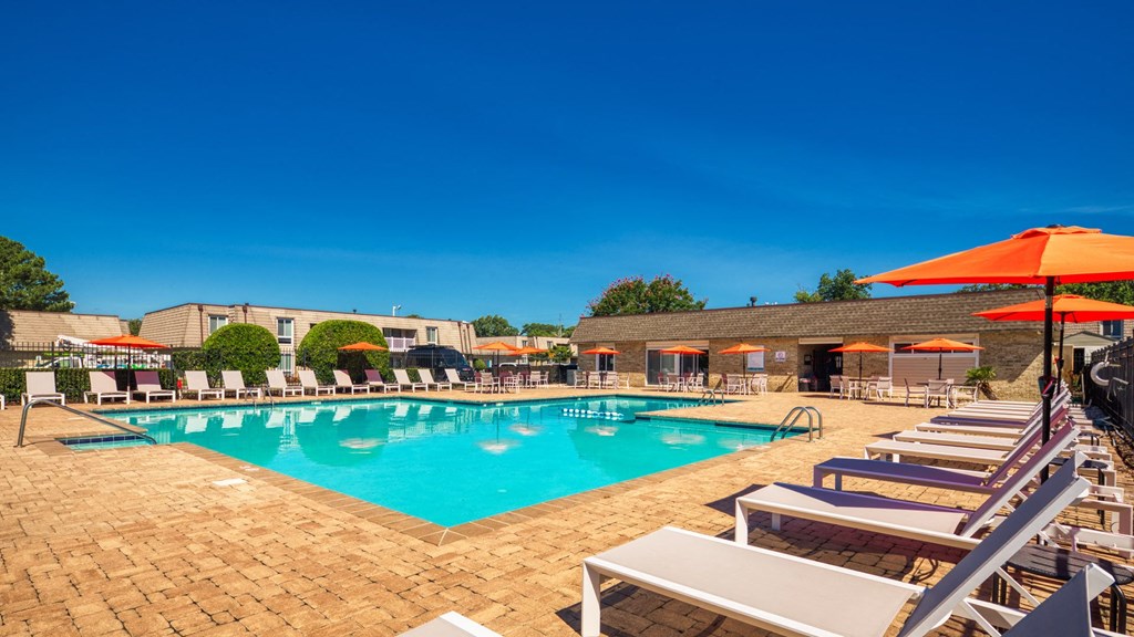 Resort Style Swimming Pool at Bayville Apartments, Virginia Beach, Virginia