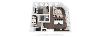 A3.2 Floor Plan | 865 Sq. Ft. at Preston Centre, Columbus, OH