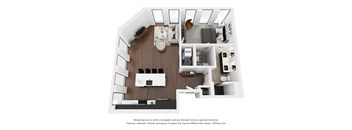 A3.3 Floor Plan | 867 Sq. Ft. at Preston Centre, Columbus, Ohio 43215