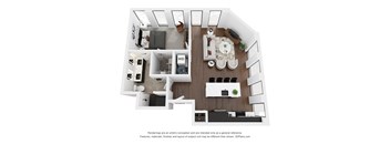 A3.4 Floor Plan | 867 Sq. Ft.at Preston Centre, Columbus, 43215