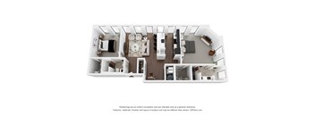 B3 Floor Plan | 1,232 Sq. Ft. at Preston Centre, Columbus, OH
