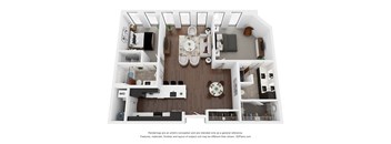 B5 Floor Plan | 1,306 Sq. Ft. at Preston Centre, Ohio, 43215