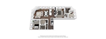 B8 Floor Plan | 1,519 Sq. Ft. at Preston Centre, Columbus