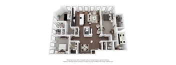 C1 Floor Plan | 1,956 Sq. Ft. at Preston Centre, Columbus