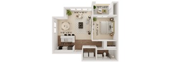 a floor plan of a home with a bedroom and a bathroom