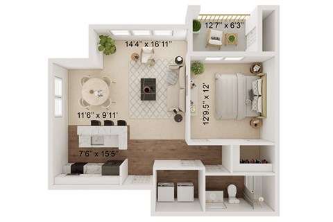 a floor plan of a home with a bedroom and a bathroom