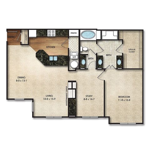 A6p Floor Plan | 1150 Sq. Ft. at Times Square, Dublin