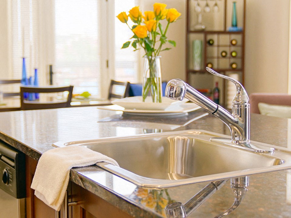 sink in kitchen at The Chapman