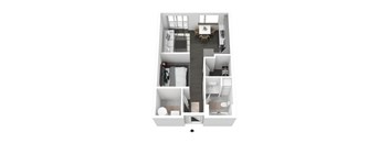 Studio-S1 Floor Plan | 446 Sq. Ft. at Metropolis Apartments, Glen Allen, VA