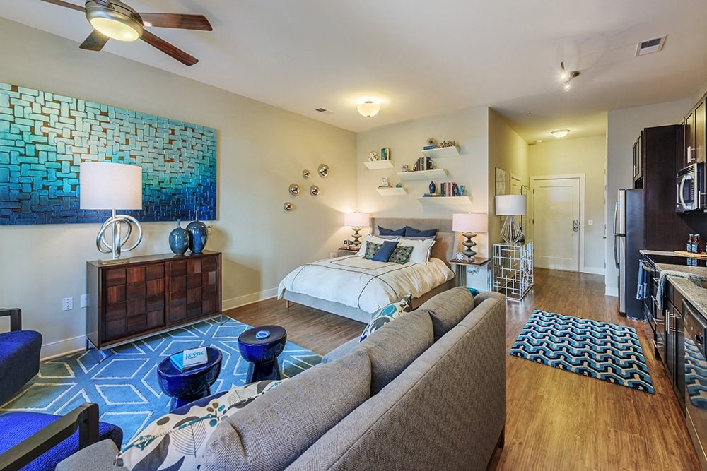 Private Studio Floor Plan at The Lincoln Apartments, North Carolina