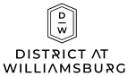A logo with the words "District at Williamsburg" beneath it.