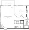 1 Bedroom 1 Bath Floor Plan 1 Bedroom 1 Bath Floor Plan at The Annex, Mesquite, TX, 75149