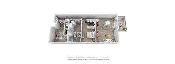 Floor Plan with office at luxury Apartments in hampton VA