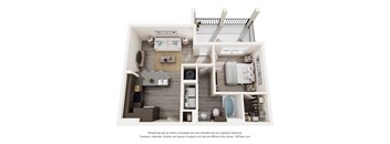 1 Bed 1 Bath Floor Plan at The Enclave at Deer Moss Creek, Niceville, FL, 32578