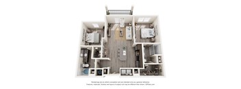 2 Bedroom Floor Plan at The Enclave at Deer Moss Creek, Florida, 32578
