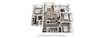 3 Bed 2 Bath Floor Plan at The Enclave at Deer Moss Creek, Niceville, FL, 32578
