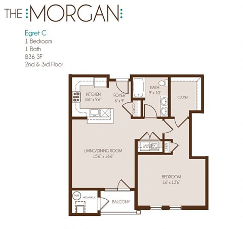 a floor plan of the morgan apartments in cincinnati, oh