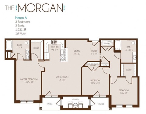 a floor plan of the morgan apartments designed by foshee architecture
