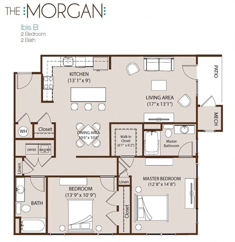 a floor plan of the morgan apartments designed by foshee architecture