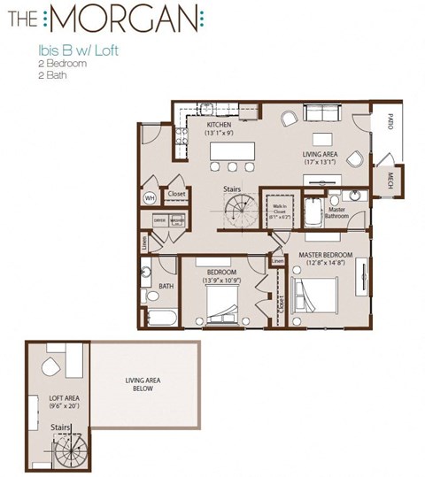 a floor plan of the morgan apartments designed by foshee architecture
