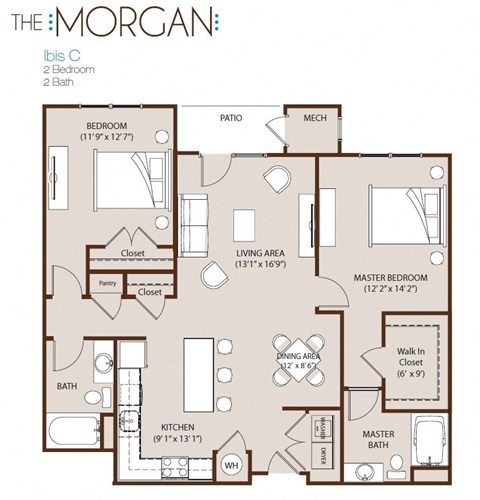 a floor plan of the morgan apartments designed by foshee architecture