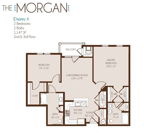 a floor plan of the morgan apartments designed by foshee architecture