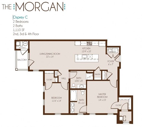 a floor plan of the morgan apartments in cincinnati, oh