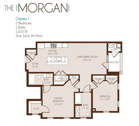 a floor plan of the morgan apartments in cincinnati, oh