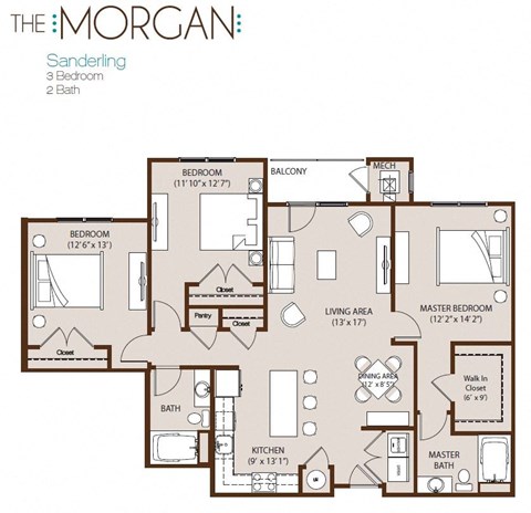 a floor plan of the morgan apartments designed by foshee architecture