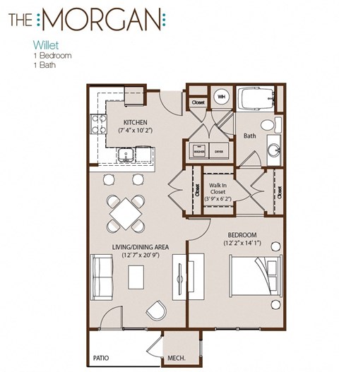 a floor plan of the morgan apartments designed by foshee architecture