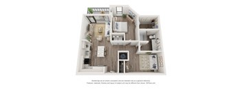 Academy  Floor Plan | 922 Sq. Ft. at The Walker, Cary
