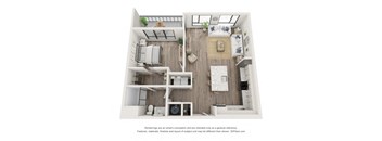 Byrums Floor Plan | 979 Sq. Ft. at The Walker, North Carolina
