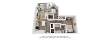 Adams  Floor Plan | 894 Sq. Ft. at The Walker, Cary, North Carolina