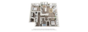 Fairview Floor Plan | 1,278 Sq. Ft. at The Walker, North Carolina