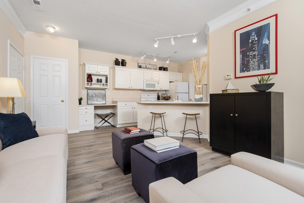 Living Area With Kitchen at Times Square, Dublin, OH