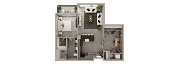 A5 Floorplan | 889 Sq. Ft. at The Pembroke, Columbus, OH