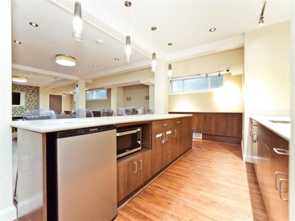 Clubhouse kitchen at Serrano in Arlington VA