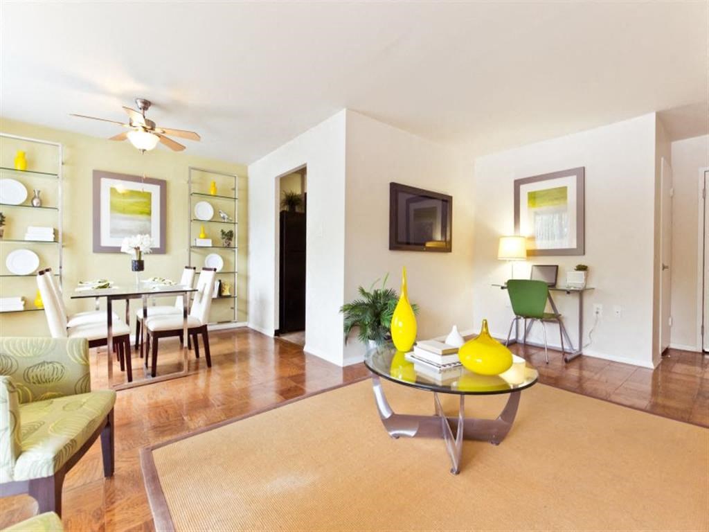 Living Room at Serrano Apartments