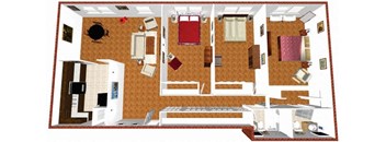 three bedroom floor plan