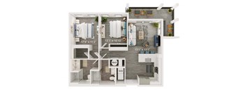 Coastal Floor Plan | 1,190 Sq. Ft. at The Port at East Beach Apartments and Marina, Norkfolk, VA
