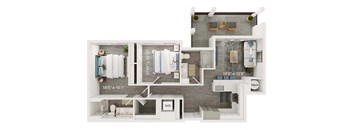 Mariner Floor Plan | 1,293 Sq. Ft. at The Port at East Beach Apartments and Marina, Virginia, 23518