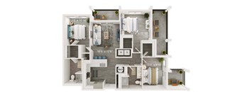 Royal Floor Plan | 1,657 Sq. Ft. at The Port at East Beach Apartments and Marina, Norkfolk, 23518