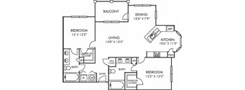 a floor plan of a home at Addison Crater Woods, Petersburg, VA 23805