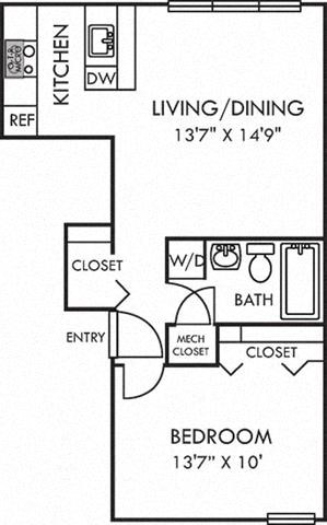 floor plan photo of the crossings at fox meadows in memphis, tnat Addison Crater Woods, Petersburg