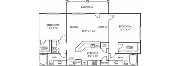 a floor plan of a house at Addison Crater Woods, Virginia, 23805