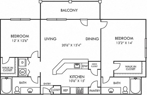 a floor plan of a house at Addison Crater Woods, Virginia, 23805