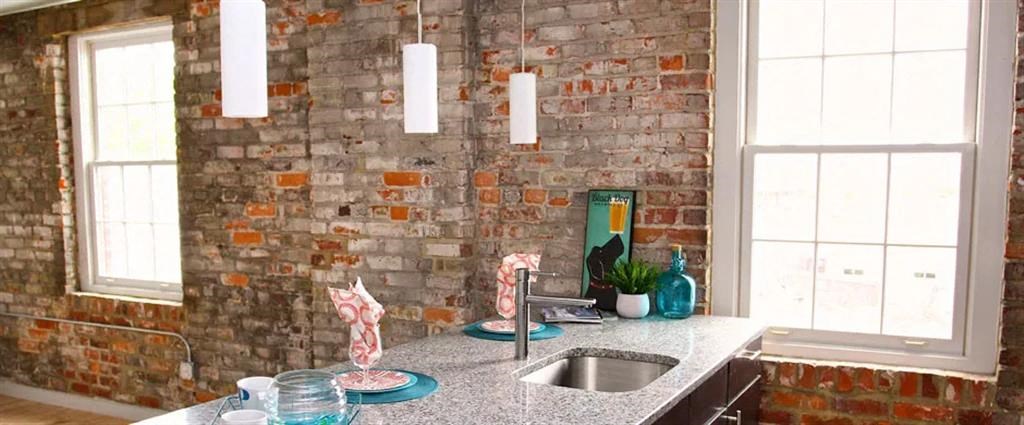 Kitchen counter at Miller Lofts in Richmond VA