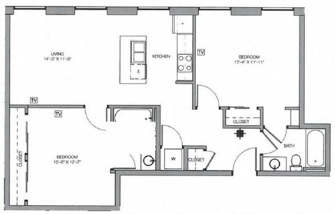 Textile Lofts Floor Plan 122